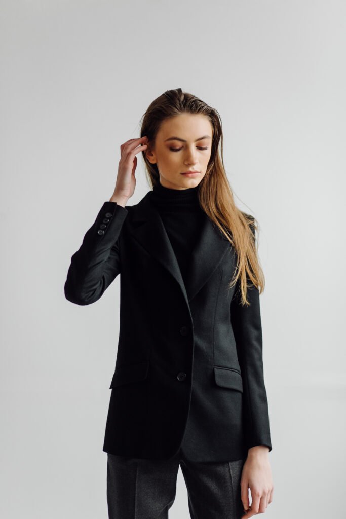Fashion photo of young woman. Girl posing. Studio photo